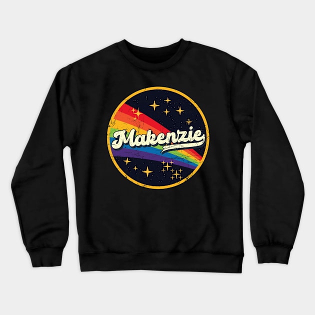 Makenzie // Rainbow In Space Vintage Grunge-Style Crewneck Sweatshirt by LMW Art